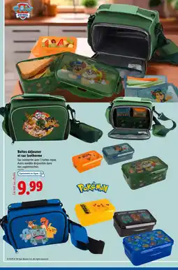 Lidl Paw Patrol Boîtes déjeuner et sac isotherme offre