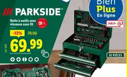 Lidl PARKSIDE Boîte à outils avec visseuse sans fil offre