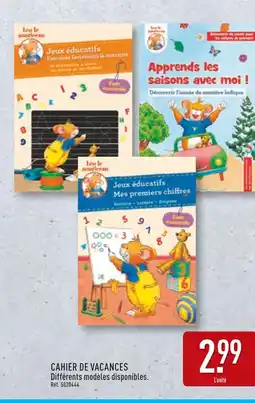 ALDI Léo le souriceau Cahier de vacances offre