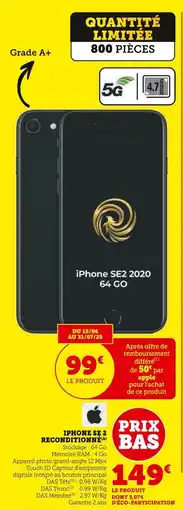 Super U Apple iPhone SE2 2020 offre