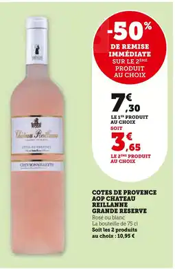 U Express CHATEAU REILLANNE GRANDE RESERVE Cotes de Provence AOP offre