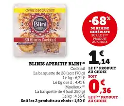 U Express Blini Blinis aperitif offre
