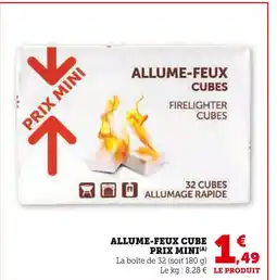 U Express ALLUME-FEUX CUBE PRIX MINI offre