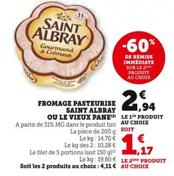 U Express SAINT ALBRAY FROMAGE PASTEURISÉ offre