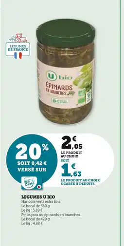 U Express U Légumes bio offre