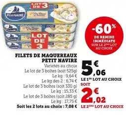 U Express Petit Navire Filets de Maquereaux offre