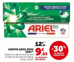 U Express ARIEL Lessive pods 3en1 offre