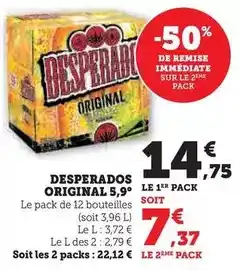 U Express Desperados - original 5,9° offre