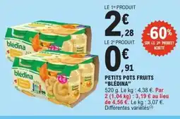 E.Leclerc Express BLÉDINA Petits pots fruits offre