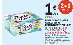 E.Leclerc Express YOPLAIT Perle de lait saveur vanille offre découverte offre