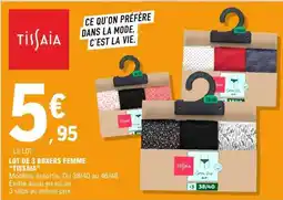 E.Leclerc LOT DE 3 BOXERS FEMME “TISSAIA” offre