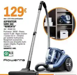 E.Leclerc Aspirateur sans sac Rowenta offre