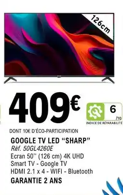 E.Leclerc GOOGLE TV LED SHARP offre