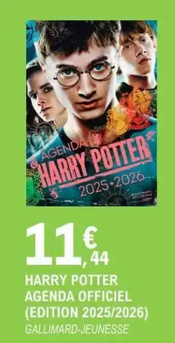 E.Leclerc HARRY POTTER AGENDA OFFICIEL (EDITION 2025/2026) offre