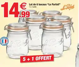 Bazarland Lot de 6 bocaux offre