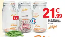 Bazarland Lot de 3 bocaux offre
