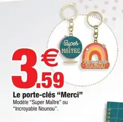 Bazarland Le porte-clés Merci offre