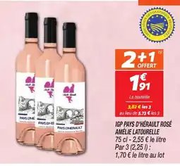 Netto Igp pays d'hérault rosé amélie latourelle offre