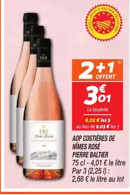 Netto Aop costières de nîmes rosé pierre baltier offre