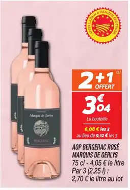 Netto Aop bergerac rosé marquis de gerlys offre