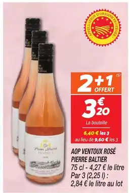 Netto Aop ventoux rosé pierre baltier offre