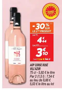 Netto Aop corse rosé vill'azur offre