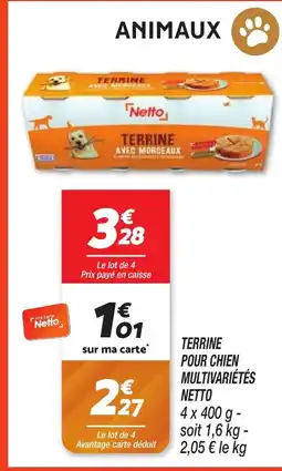 Netto NETTO Terrine pour chien multivariétés offre