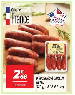Netto NETTO 8 chorizos à griller offre