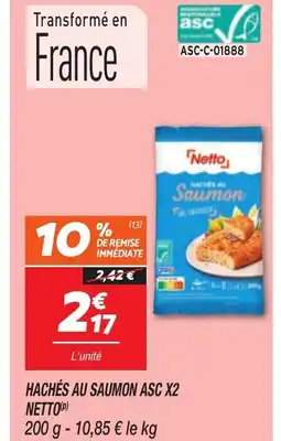 Netto NETTO Hachés au saumon asc x2 offre