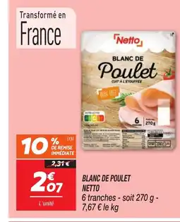 Netto NETTO Blanc de poulet offre