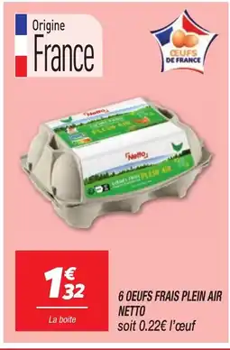 Netto NETTO 6 Oeufs frais plein air offre