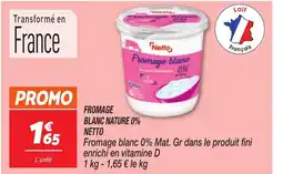 Netto NETTO Fromage blanc nature 0% offre