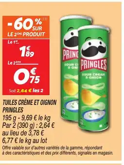 Netto PRINGLES Tuiles crème et oignon offre