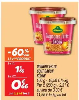 Netto KÜHNE Oignons frits goût bacon offre
