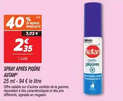 Netto AUTAN Spray après piqûr offre