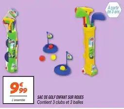 Netto Sac de golf enfant sur roues offre