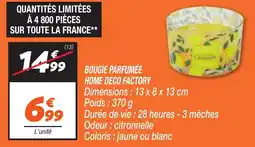 Netto Bougie parfumée home deco factory offre