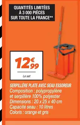 Netto Serpillère plate avec seau essoreur offre