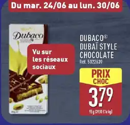 ALDI DUBACO Dubai style chocolate offre