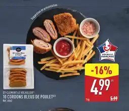 ALDI ST-CLÉMENT LE VOLAILLER 10 cordons bleus de poulet offre