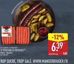 ALDI ST-CLÉMENT LE BOUCHER 12 véritables merguez offre
