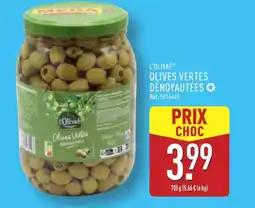 ALDI L'OLIVAÉ Olives vertes dénoyautées offre