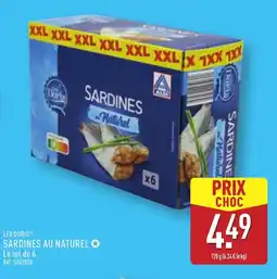 ALDI LES DORIS Sardines au naturel offre