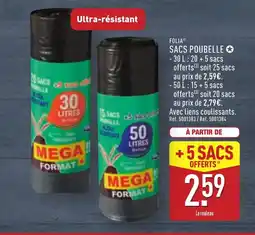 ALDI FOLIA Sacs poubelle offre