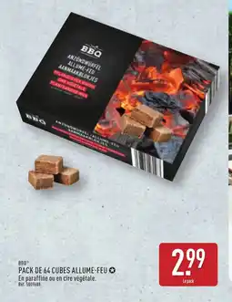 ALDI BBQ Pack de 64 cubes allume-feu offre