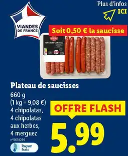 Lidl Plateau de saucisses offre