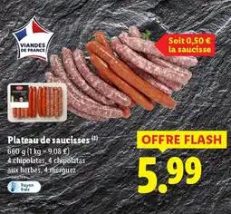 Lidl Plateau de saucisses offre
