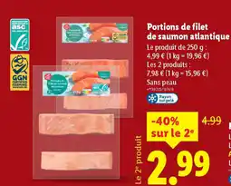 Lidl Portions de filet de saumon atlantique offre