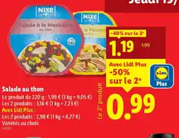 Lidl Salade au thon offre