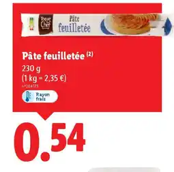 Lidl Pâte feuilletée offre